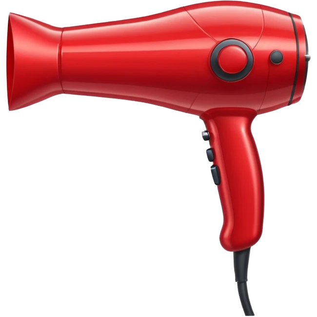 red hairdryer emoji