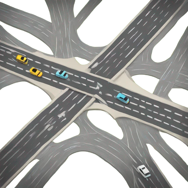 two crossing highways emoji