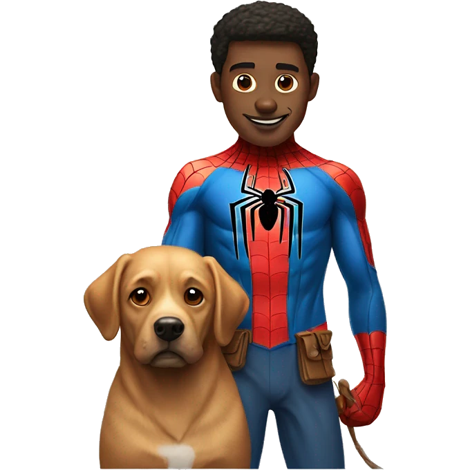 spider-man with a dog emoji