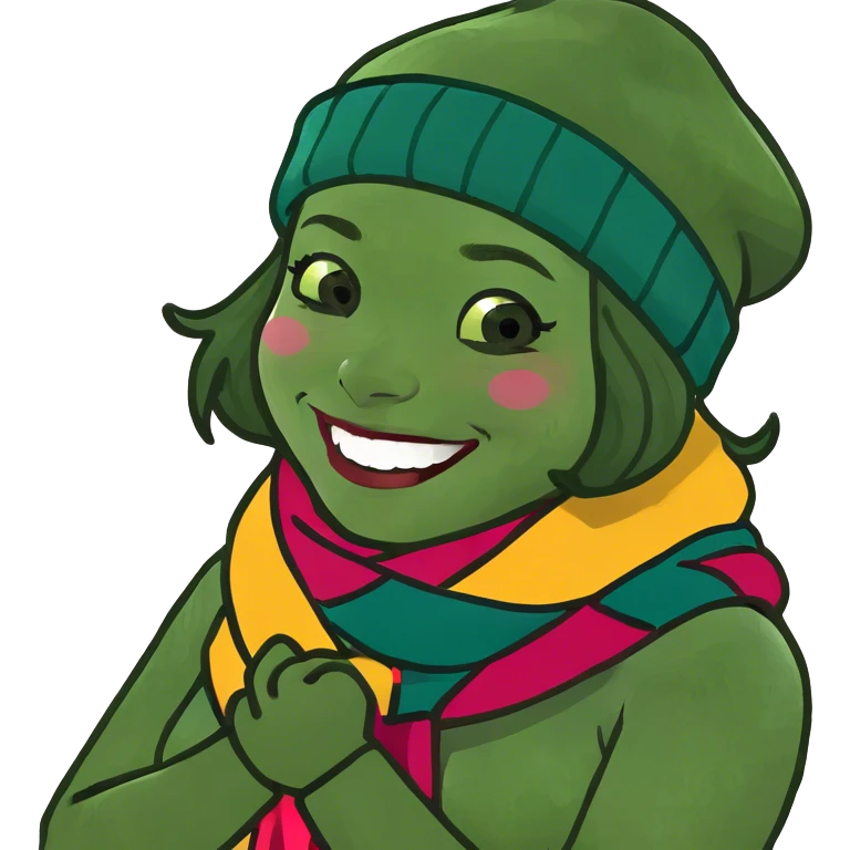 Girl laughing crossed arms grasping neck  emoji