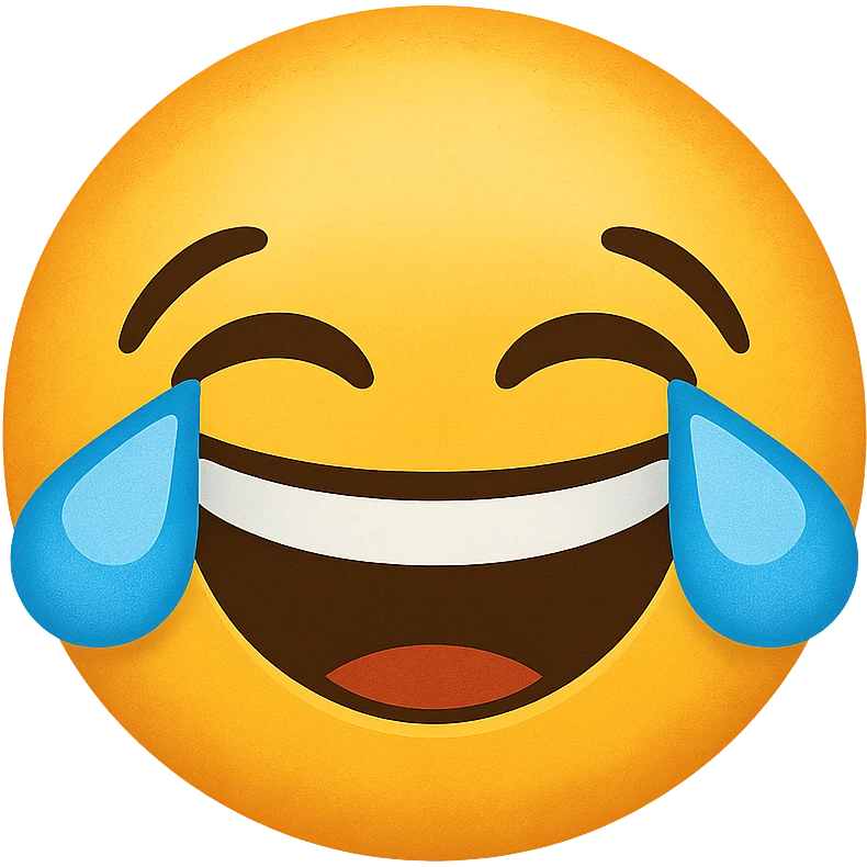 laughing face emoji, digital illustration emoji