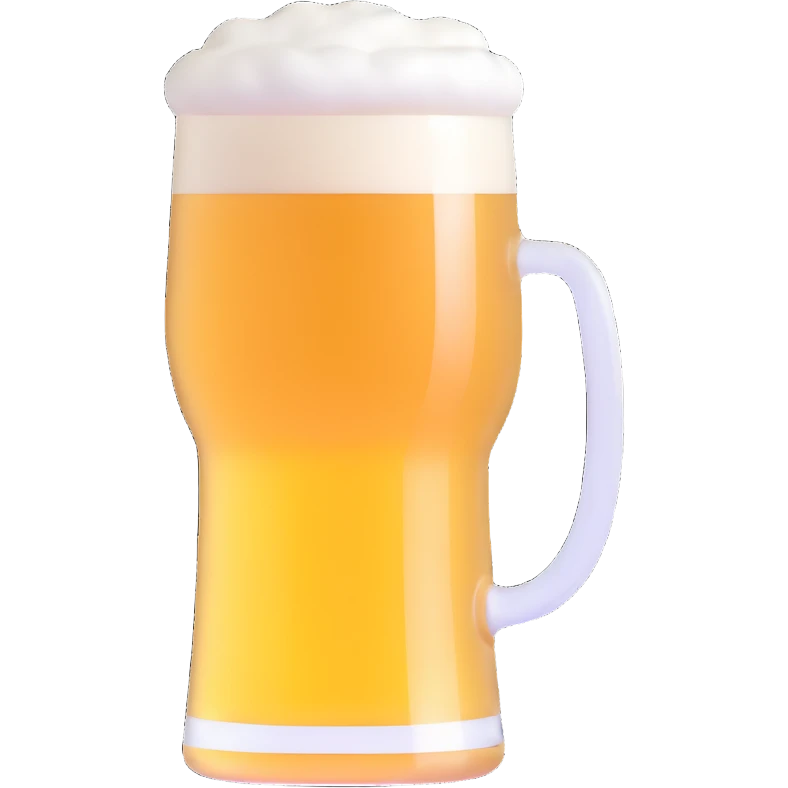 beer glass with foam emoji