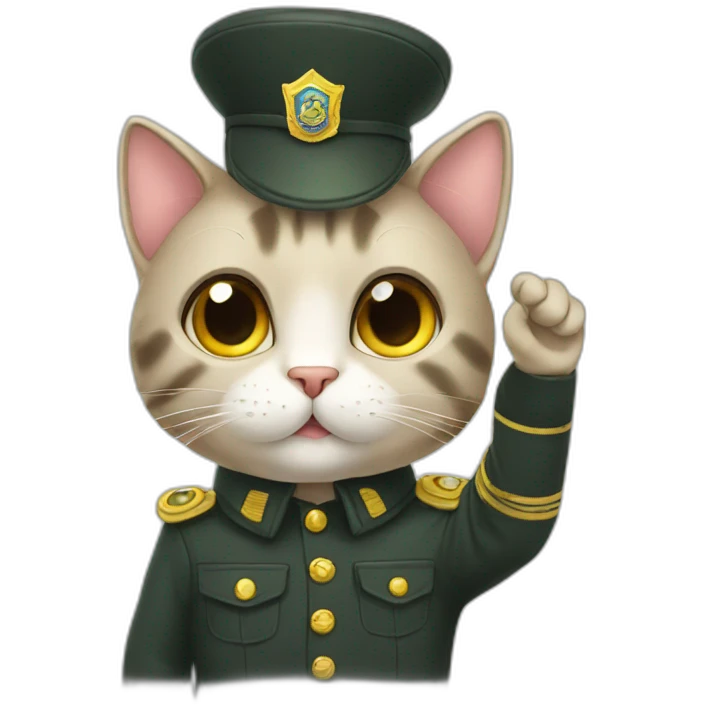 Saluting cat emoji