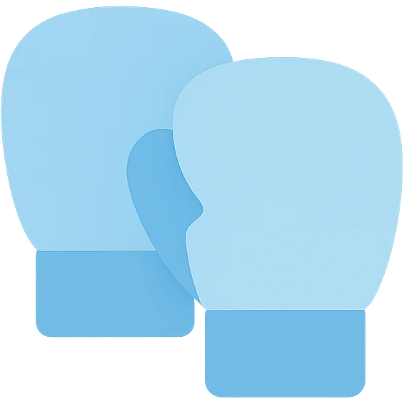 light blue boxing gloves icon emoji