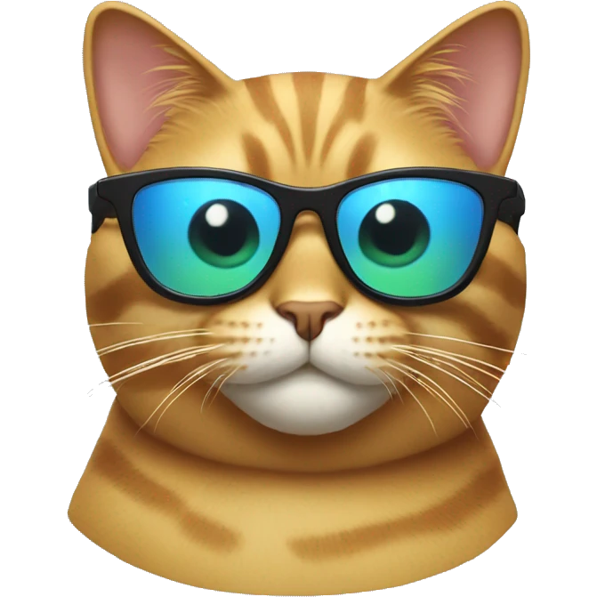 Cat with sunglasses emoji