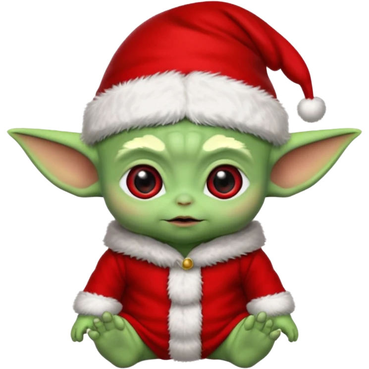 baby yoda santa hat emoji