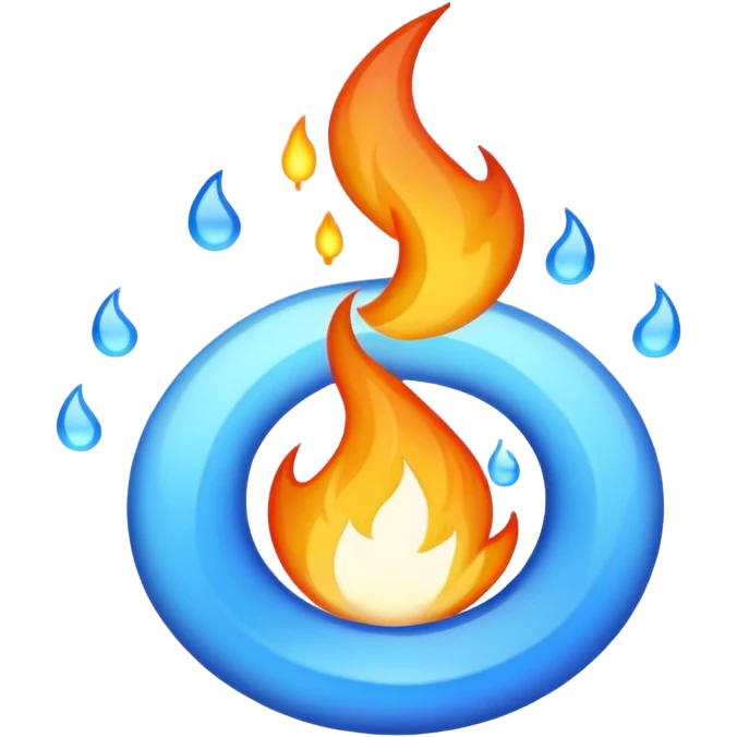 Flama azul emoji