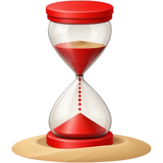 hourglass with a red stop sign emoji