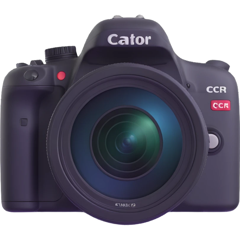 DSLR camera with lens facing forward emoji