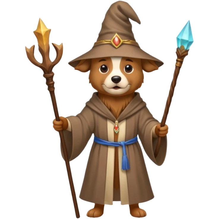 Dog wizard emoji