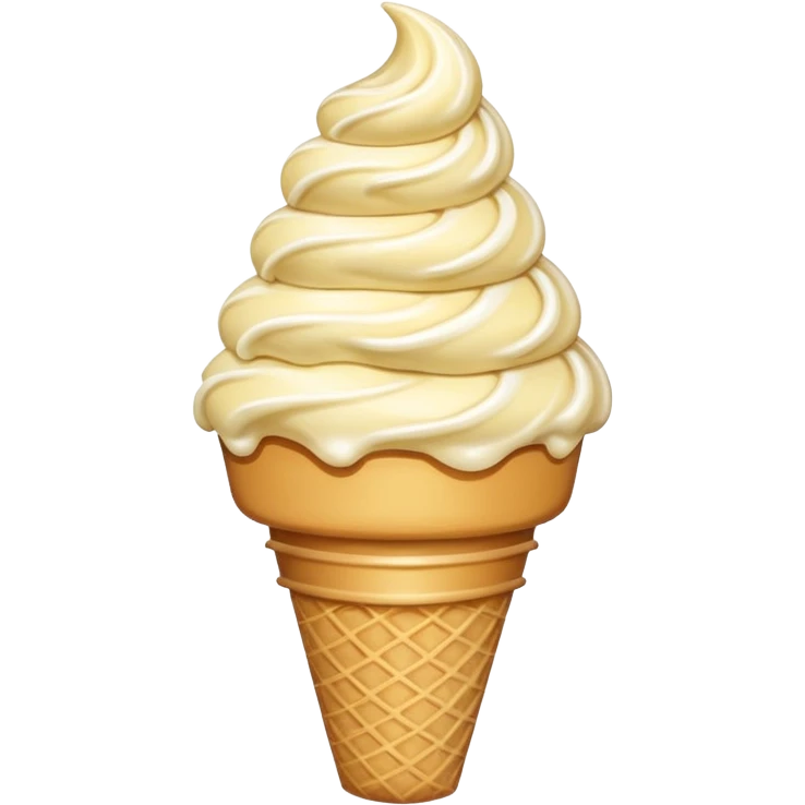vanilla ice cream cone emoji
