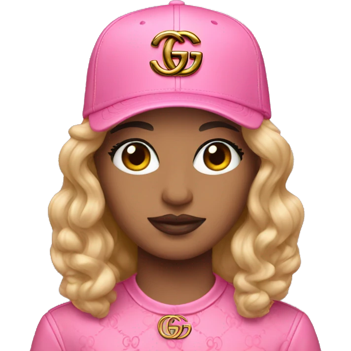 Pink gucci cap emoji