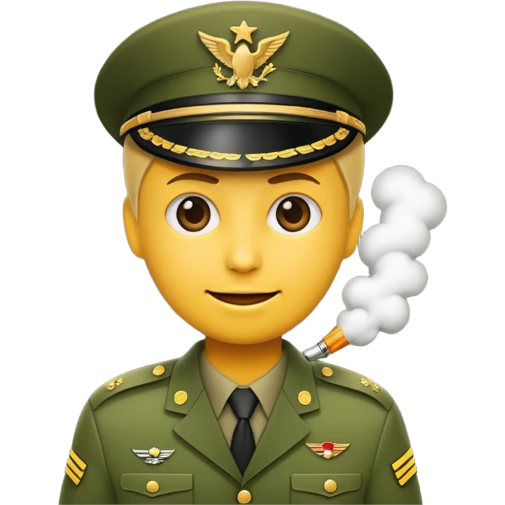 high quality emoji style factory in military green color, no smoke, modern and sleek design, visually appealing emoji