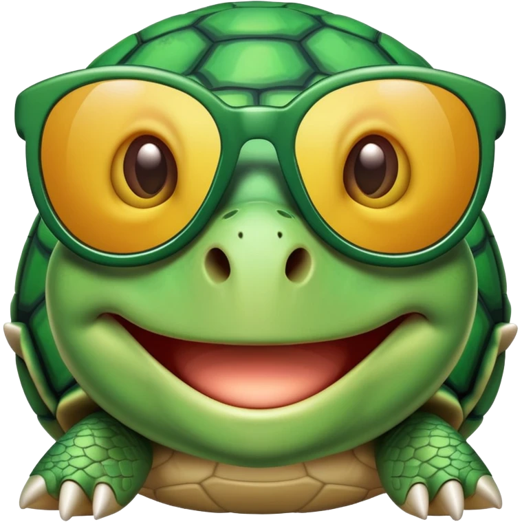 Turtle wearing sunglasses  emoji