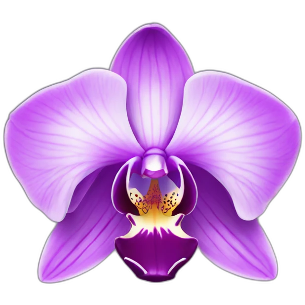 purple orchid emoji
