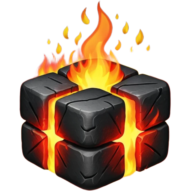 burning coal briquette emoji