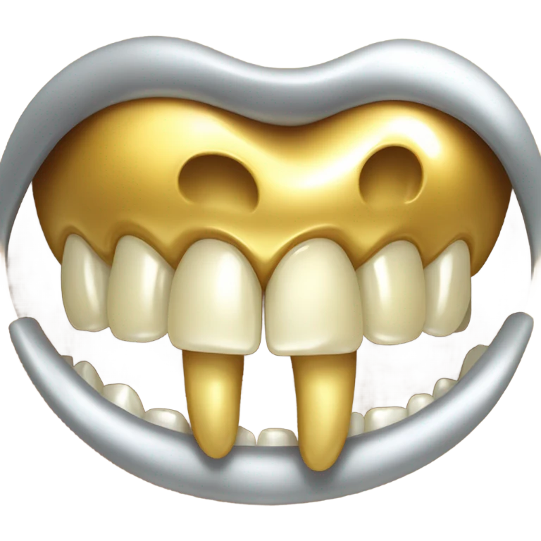 Golden tooth emoji