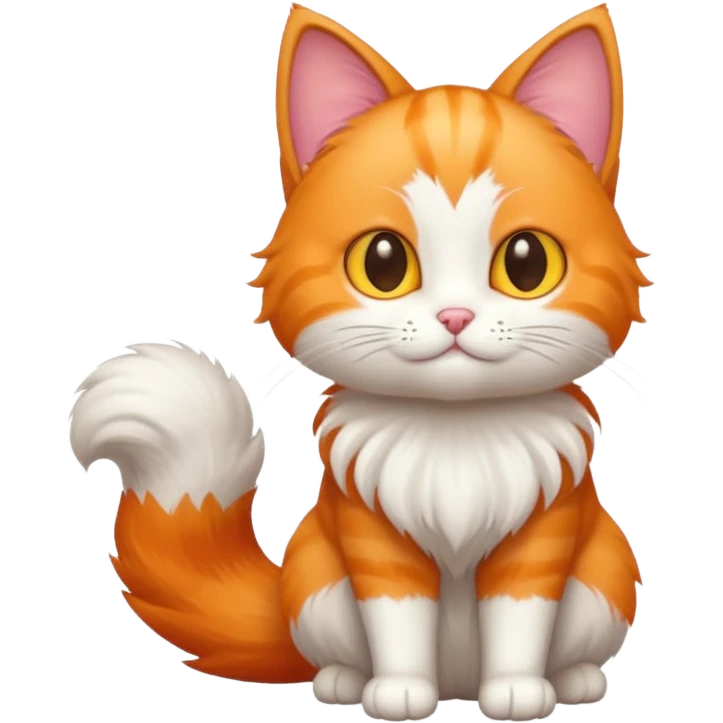 Cat with Fluffy Tails emoji