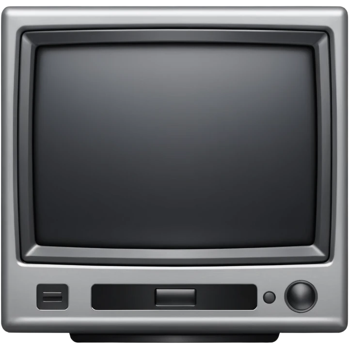 Minimal emoji icon of a modern metallic studio monitor, front view, detailed geometry, dark metallic body, subtle highlights, isolated emoji