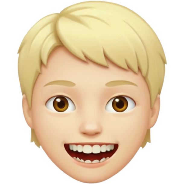 blonde short hair vampire emoji