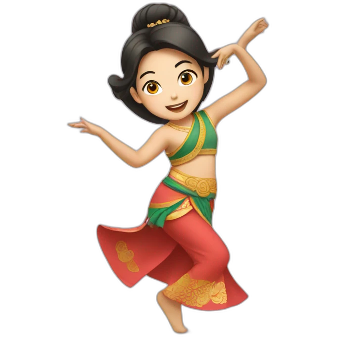 thai girl dancing emoji