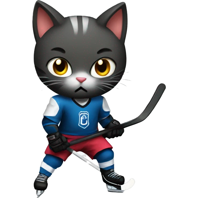 Ninja hockey cat emoji