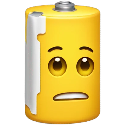 Yellow Sad battery  emoji
