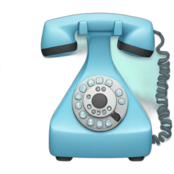 light blue single phone emoji