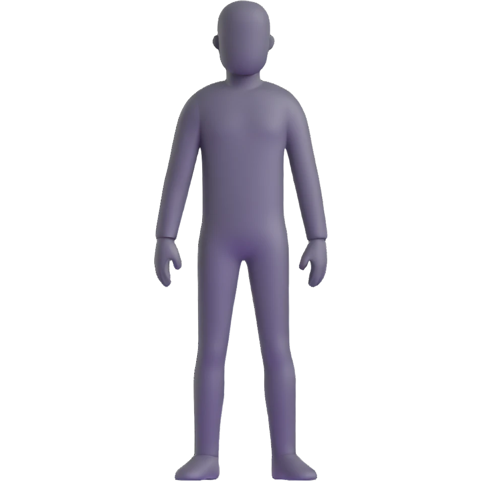 grey human silhouette with no facial features, no face, no eyes, no nose, no mouth, simple outline emoji