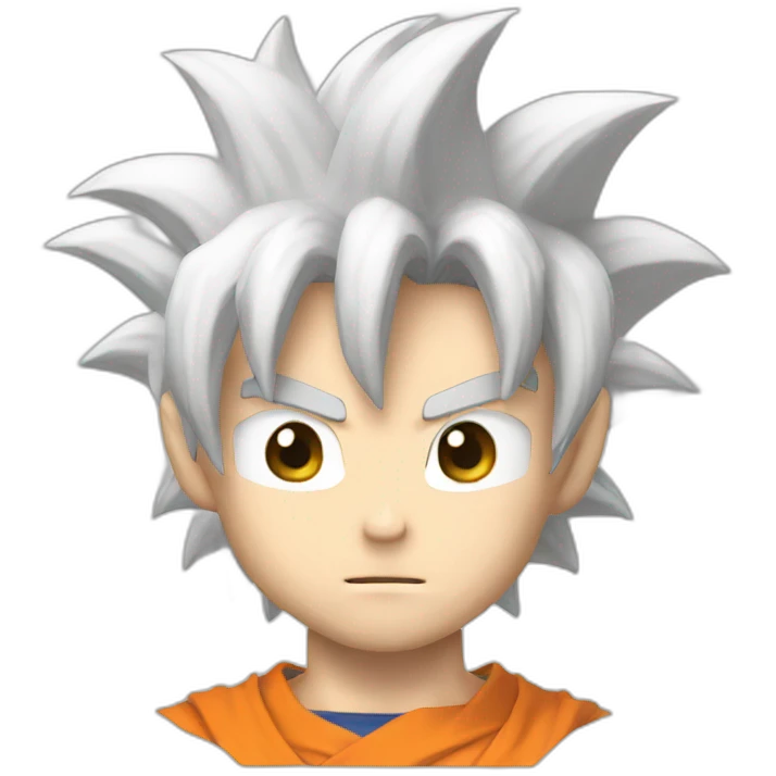 goku white hair face emoji
