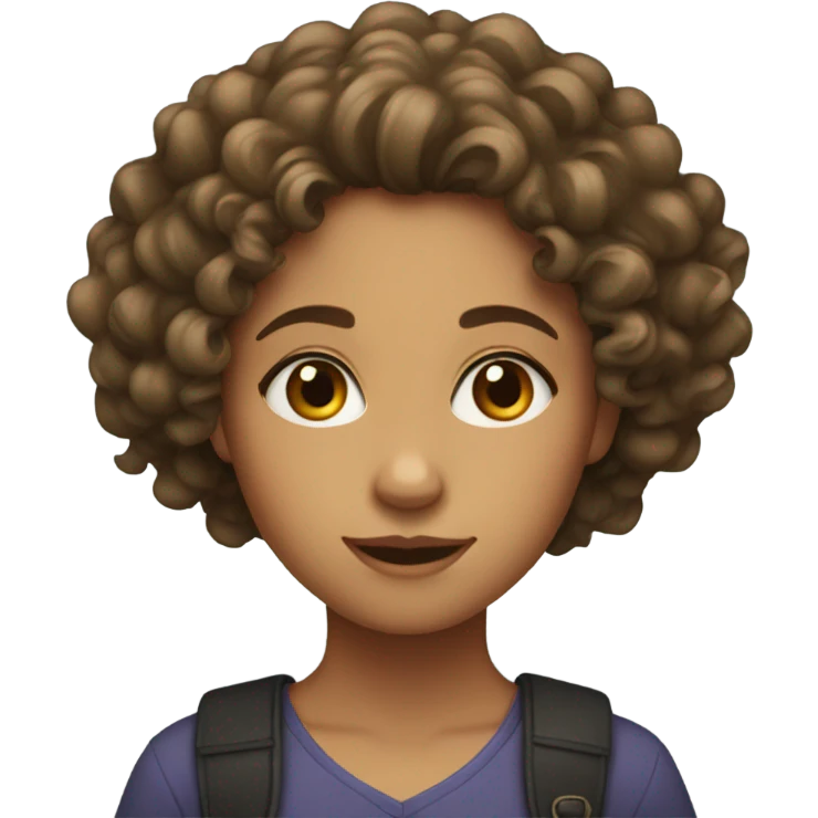 Girl with curls emoji