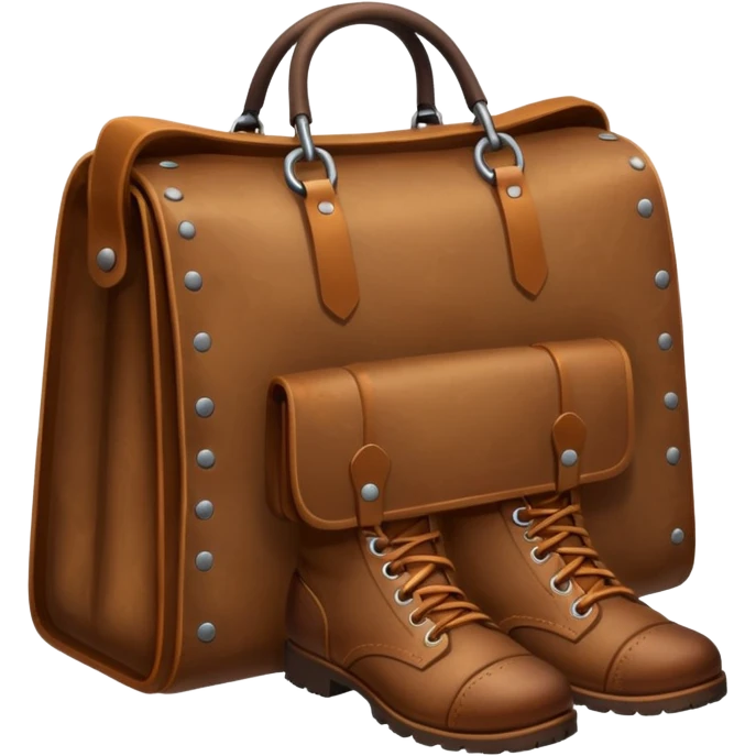 an old bag shoes traces
 emoji