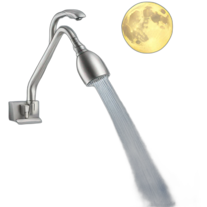 The moon takes a shower emoji
