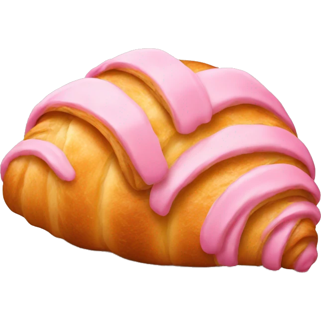 Pink croissant  emoji
