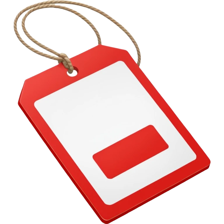 red white Price tag emoji