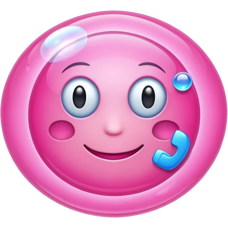 pink cellphone contacts bubble emoji