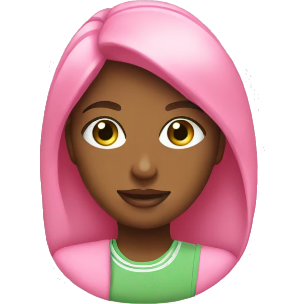 Pink green sorority emoji