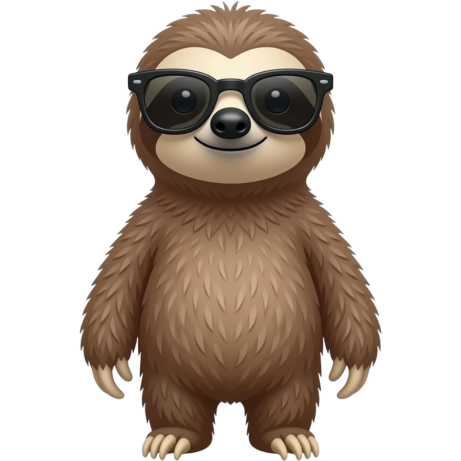 sloth with sunglassess emoji