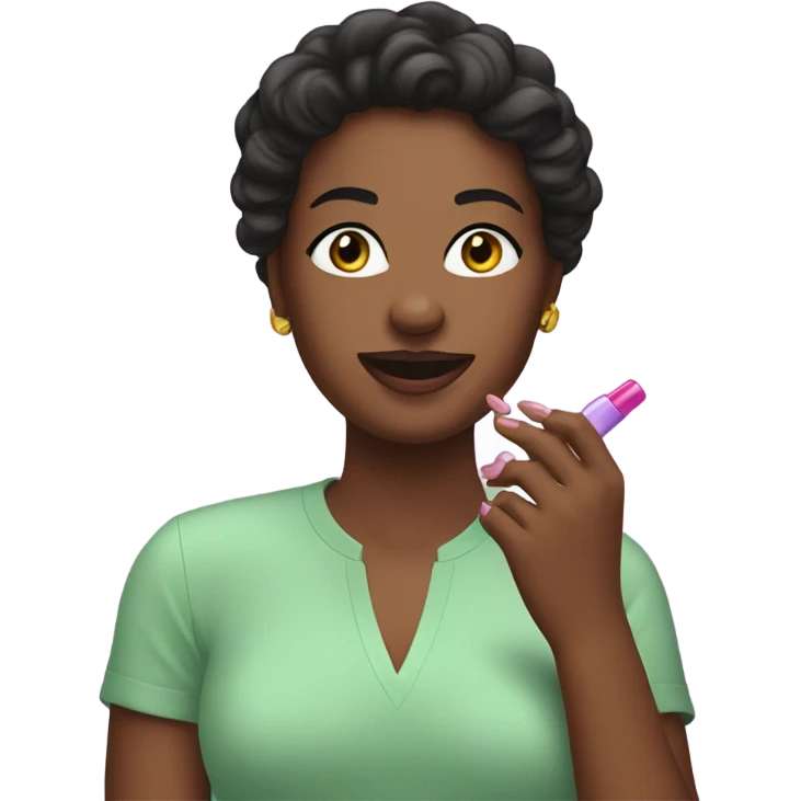 Me putting on nail polish  emoji