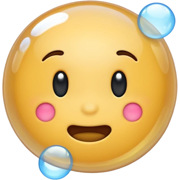 the word 'bubble' in a cartoon bubble letter style emoji emoji
