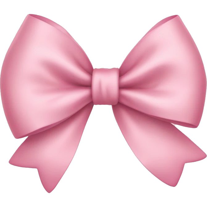 soft pink bow emoji
