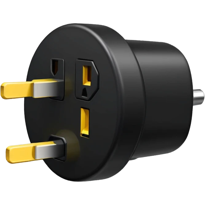 black electric plug emoji