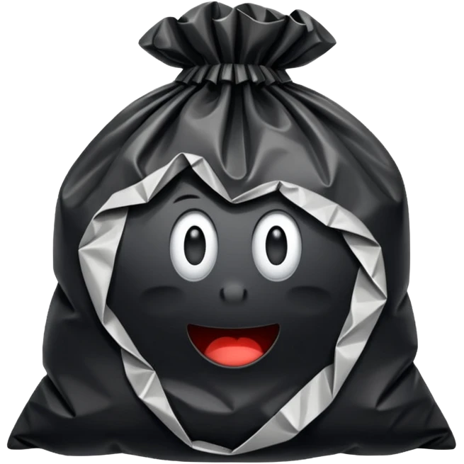 rubbish bag plain emoji