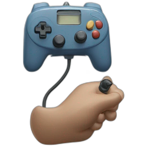 Un demorgogon de stranger thing qui vole dans les airs avec une manette  emoji