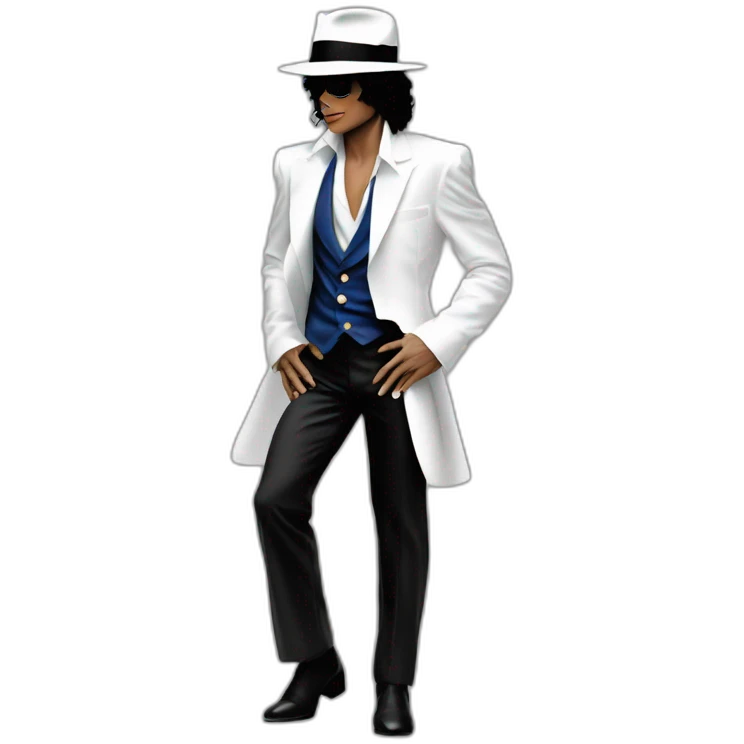 Michael Jackson Smooth criminal dance white emoji