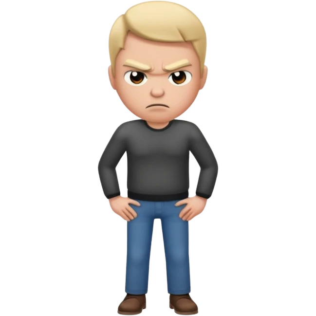 Hands on hips upset emoji