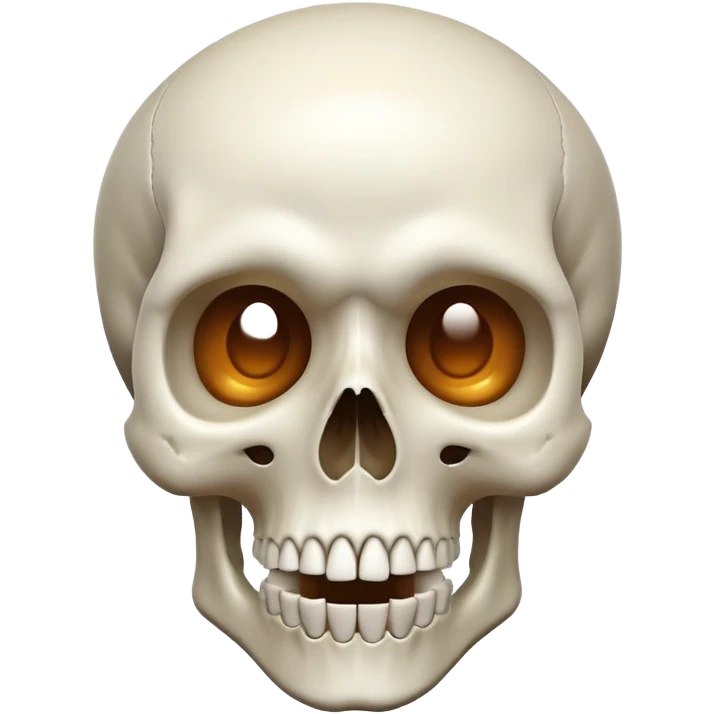 Skull making a shocked face emoji