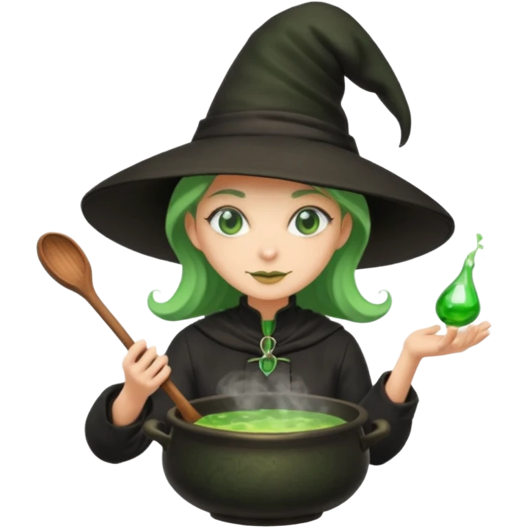 green witch cooking potion emoji