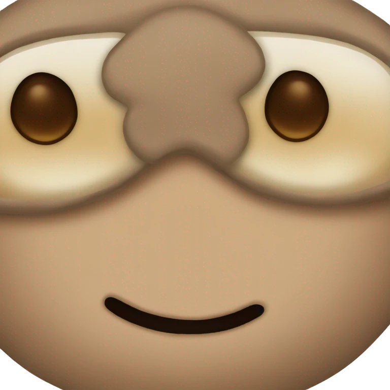 brown beige sleep mask emoji