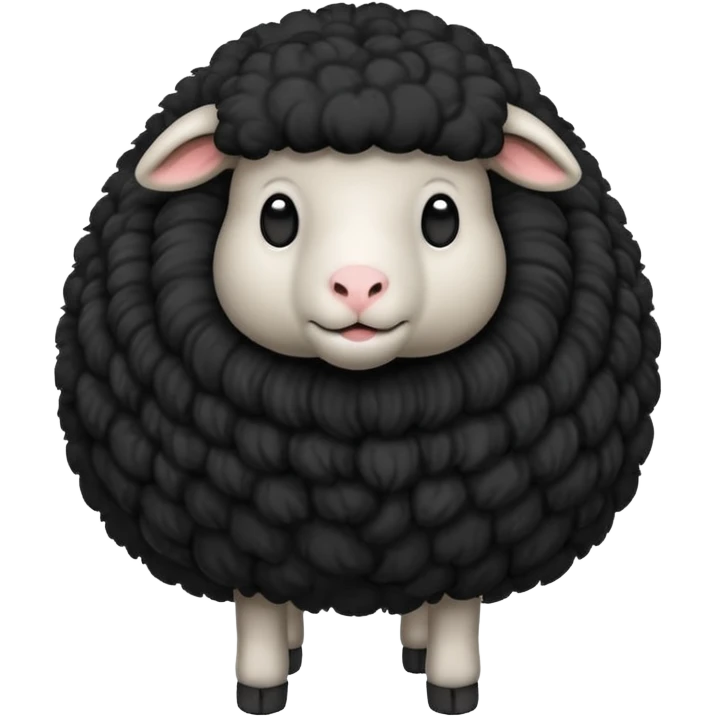 black sheep emoji with black wool emoji